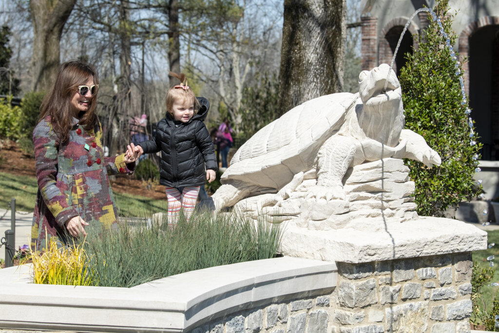 Bracken Foundation Children's Garden turtle statue